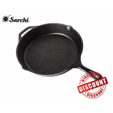 Pre-Seasoned Nonstick Durable Gusseisen Skillet / Fry Pfanne Kochgeschirr, 12-Zoll, schwarz